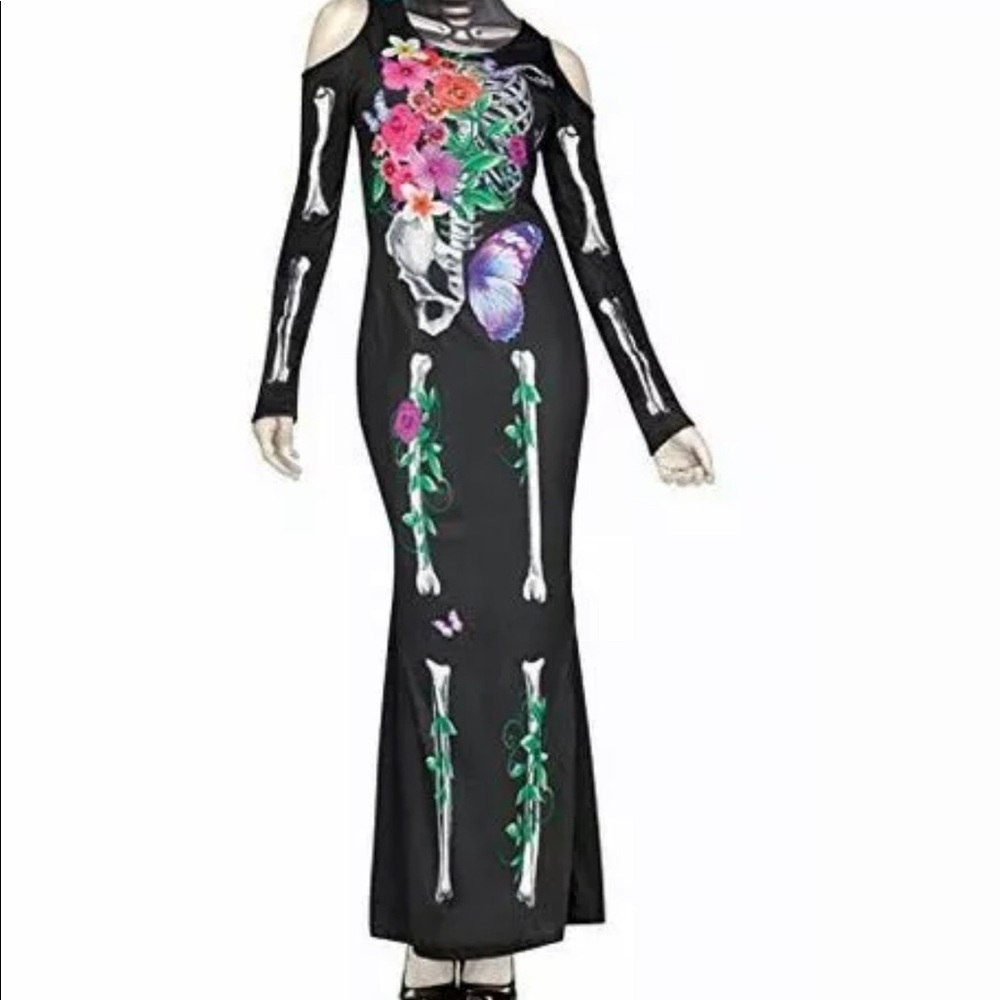 Beautiful Bones, Black Skeleton, Adult Halloween